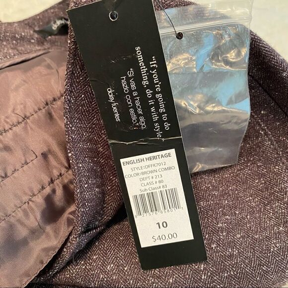 NWT Daisy Fuentes English Heritage Brown Shorts Size 10 - Picture 6 of 8